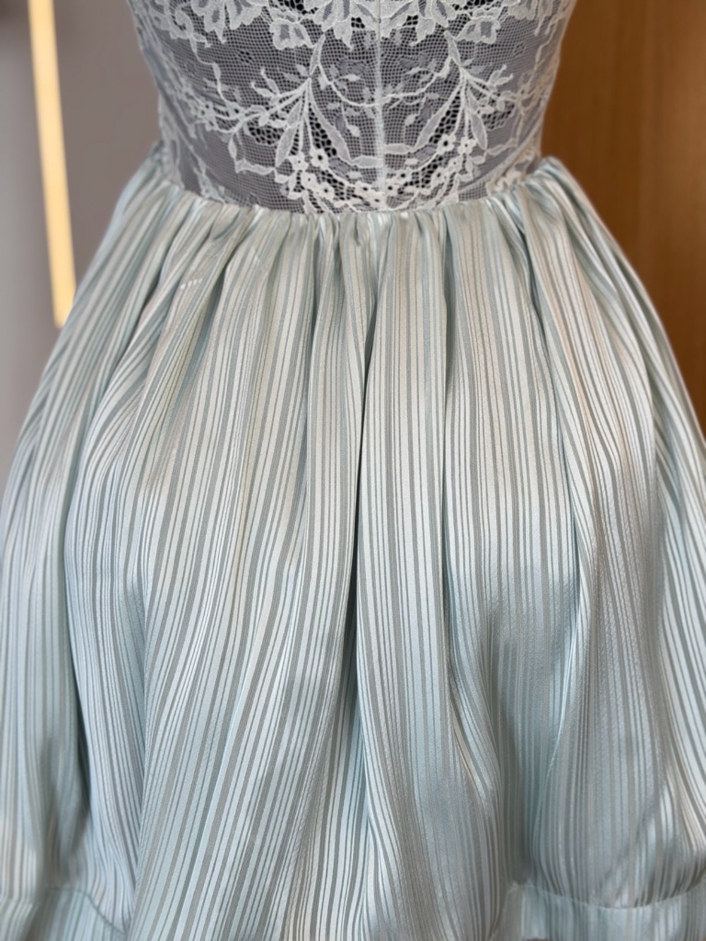 Bebe Mint Lace Back Halter Mini Cocktail Dress | Romantic Muse - Picture 4 of 5